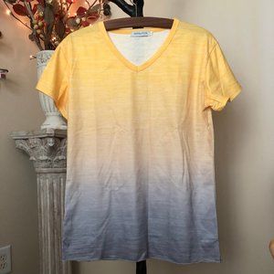 Misslook S small tee yellow gray